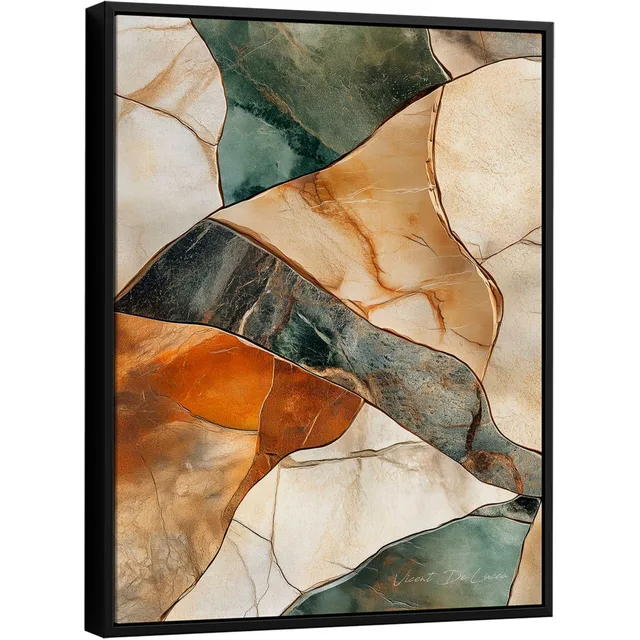 Quadro Abstrato Equilíbrio Rochoso