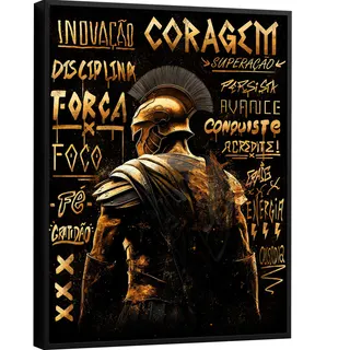 Quadro Espartano Dourado