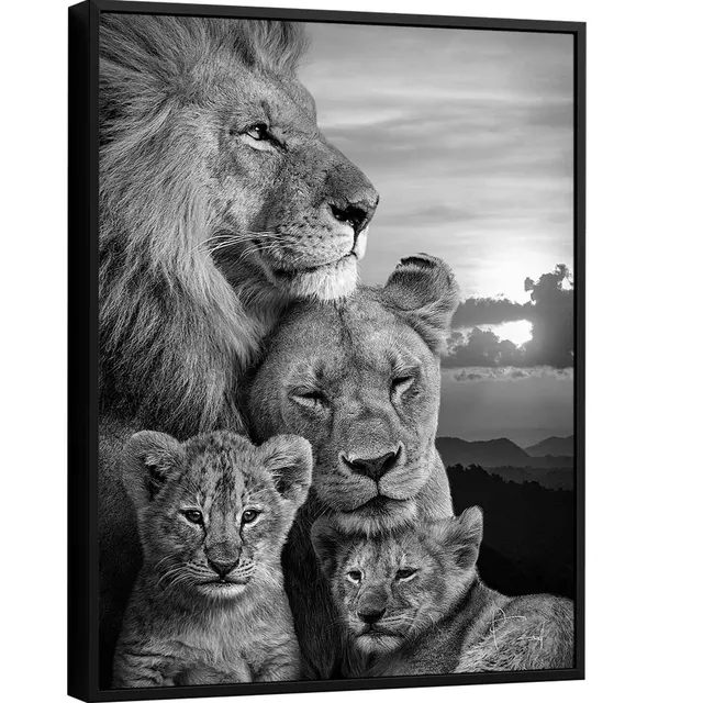 Quadro Família de Leões