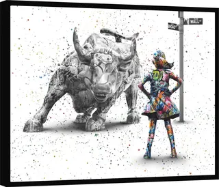 Quadro Menina Destemida Grafite CRAIG