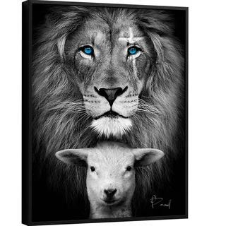 Quadro O Leão e o Cordeiro