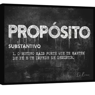 Quadro Propósito com moldura Prisma e vidro