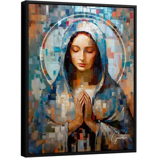 Quadro Virgem Maria Grid Art